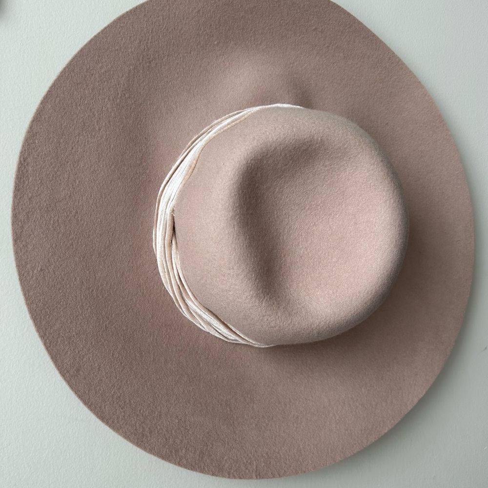 Beige Wide Brim Hat